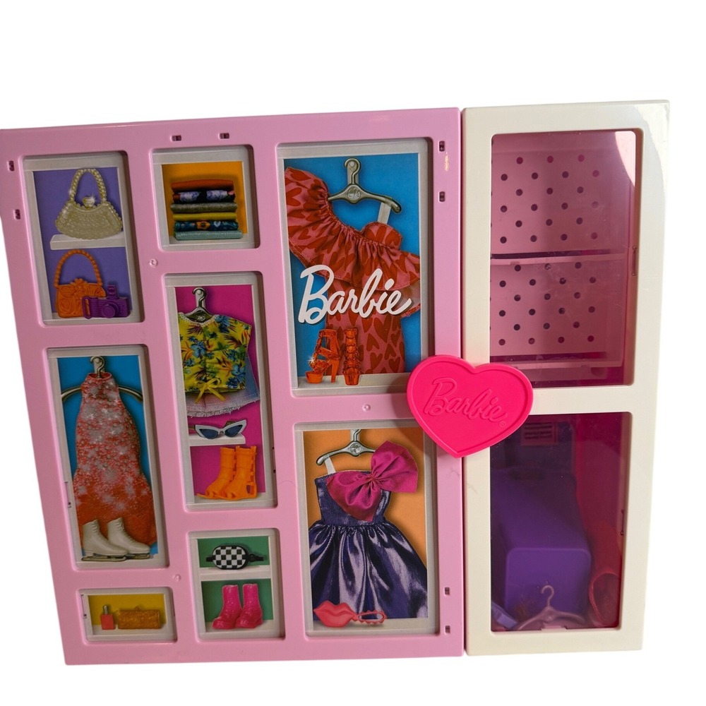 Mattel Barbie Dream Closet Playset‎ Clothes Hangers Chair Laptop Accessories